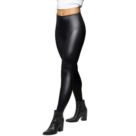 NWT Jane and Bleecker Women's High Rise Soft Faux Leather Leggings - Picture 3 of 7